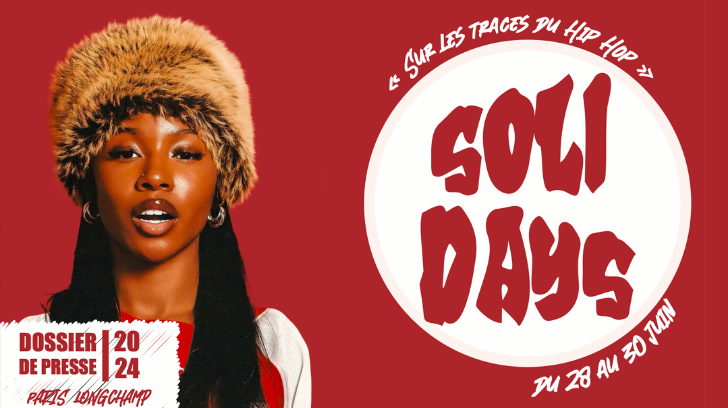 une affiche pour solidays créé une étudainte. Desus on voit Jaida Bunni avec une chapka